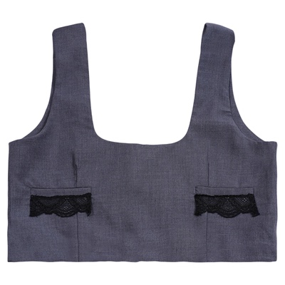 memoryin梭织马甲长裤套装