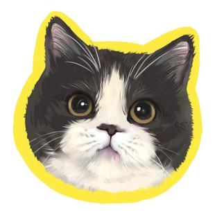 LAYA纯手绘画像纹身设计宠物定制纹身贴猫咪狗狗礼物插画风电子版