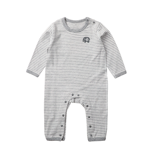 66-100码日系婴儿纯棉磨毛连体衣无骨男女宝宝套头爬服睡衣春秋冬