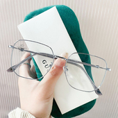 高档防蓝光防辐射眼镜女士平光护眼圆脸近视可配度数素颜眼睛框架