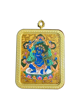 手绘唐卡不动明王黄财神绿度母佛