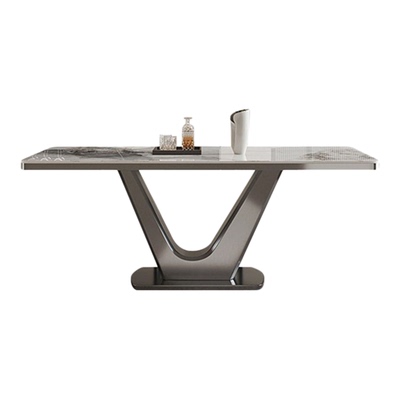 意式极简岩板餐桌椅组合2025新款