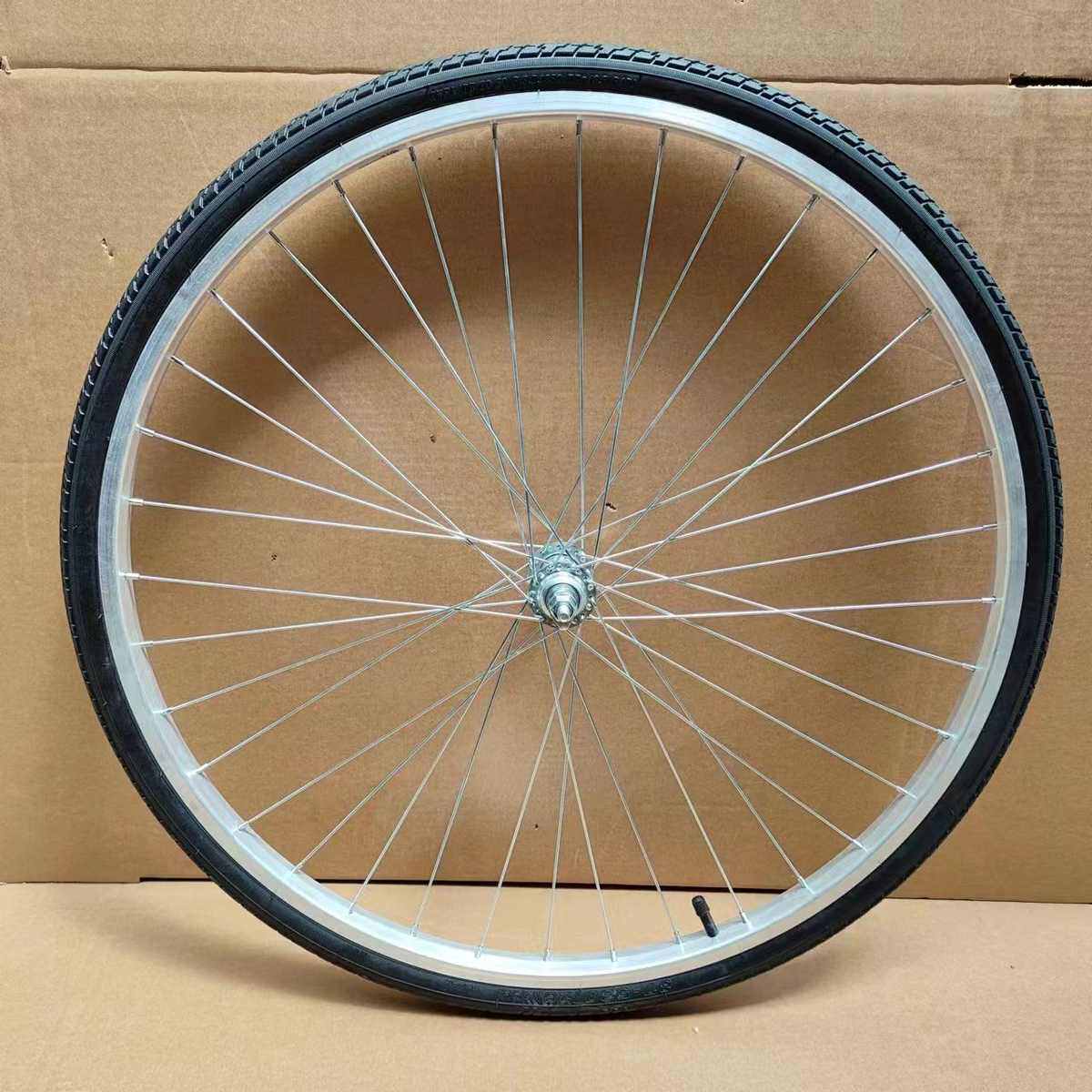 自行车车轮20/22/24/26寸加厚车圈铝合金车圈自行车后轮全套总成