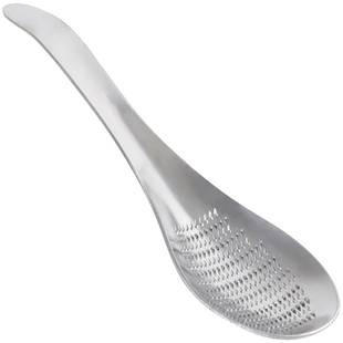 姜泥蒜泥研磨器304不锈钢磨泥勺手擦生姜磨蒜勺子研磨勺磨泥神器