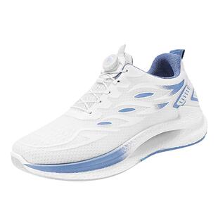 旋转扭扣男鞋春季防滑轻便软底运动跑步休闲不累脚增高青少年跑鞋