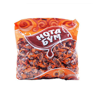 俄罗斯原装进口kdv音符糖巧克力榛子酱夹心太妃软糖奶球糖果喜糖