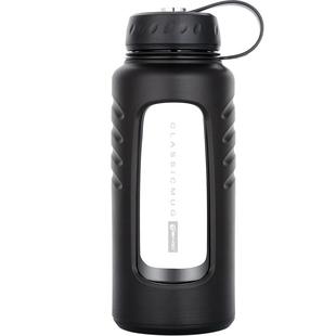 防摔玻璃杯水杯男士夏季杯子大容量1000ML双层隔热便携耐热泡茶杯