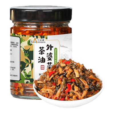 三知情茶油外婆菜湖南特产下饭菜拌饭萝卜干226克玻璃瓶装