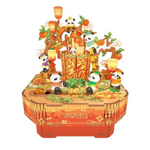 木质diy拼装玩具机械传动模型魔法音乐盒礼物蒸汽飞船3d立体拼图