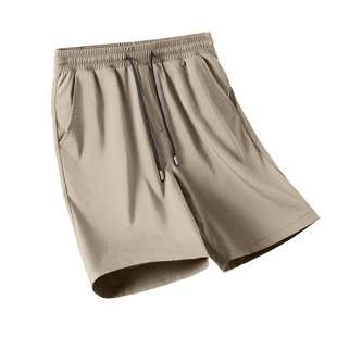 班尼路运动速干短裤男夏季薄款直筒裤子卡其色篮球跑步五分裤潮A