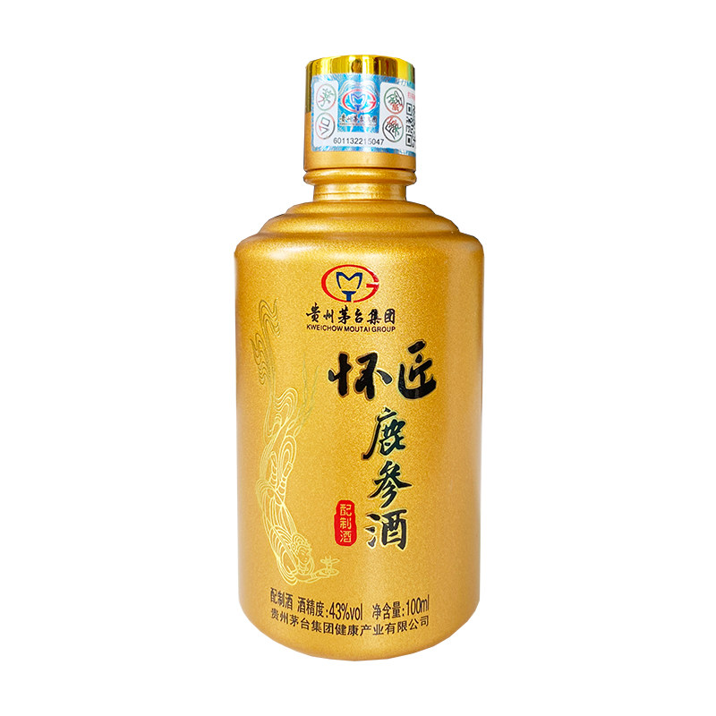 怀匠鹿参酒100ml*5礼盒装男士酱香传统滋补酒小瓶配制酒送礼包邮