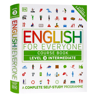Level3课本 DK人人学英语中级教材书带音频 English for Everyone Level3 Intermediate course book 英文原版自学教材雅思托福