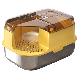 不锈钢猫砂盆全封闭防臭走廊式防外溅大号超大阳台回廊式猫咪厕所