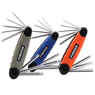 内六角扳手套装内六方扳手折叠多功能平球头梅花一十字6角螺丝刀