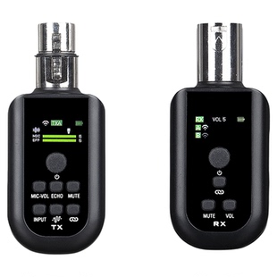 有线转换无线话筒转换器电容式乐器48V带混响调频麦克风接收器