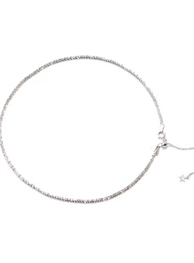 s925足银满天星项圈颈带小众项链女简约网红气质锁骨链潮颈链轻奢