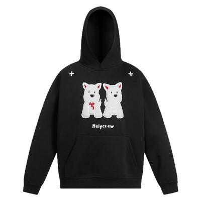 小尼力复古刺绣连帽卫衣