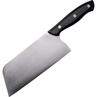 锻打9CR18mov夹钢家用小菜刀不锈钢切片刀切肉刀正品街头老梅薄刀