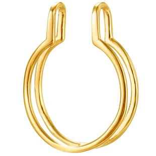 珍珠吊坠扣头diy配件吊坠空托18K金卡扣镶嵌珍珠免打孔项链扣材料