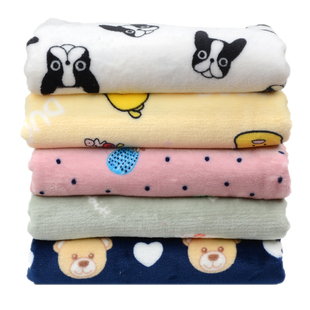 加厚双面法兰绒珊瑚绒面料纯色1.85米宽睡衣床单毛毯服装布料