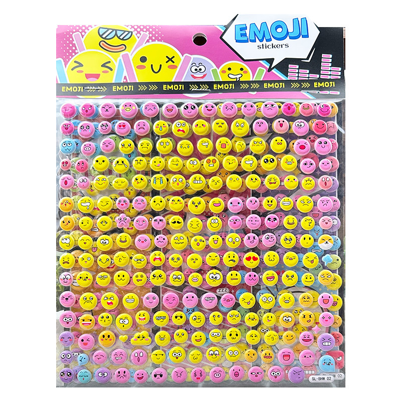 Emoji表情包立体泡泡贴纸奖贴画
