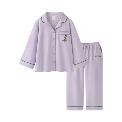 睡衣女款小熊情侣春秋长袖家居服