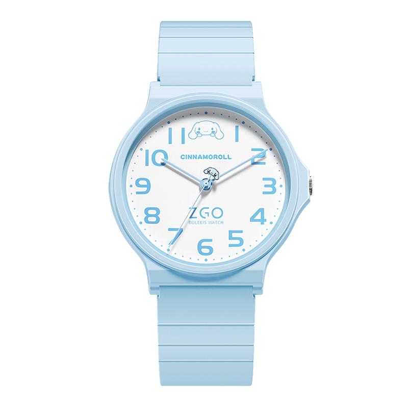 三丽鸥玉桂狗指针式手表女只看时间初中小学生电子表儿童生日礼物