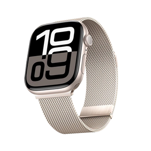 适用苹果S11手表表带iwatchs10手表带S9米兰尼斯Ultra3/2/1表带磁吸applewatch8表链金属不锈钢夏季女款7腕带