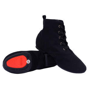 爵士舞靴高邦男女室外胶底成人软底黑色民族跳舞鞋芭蕾舞形体瑜伽