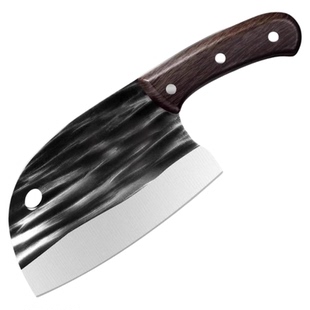 龙泉菜刀家用刀具厨房锻打斩切两用刀具圆头锋利斩骨刀商用杀鱼刀