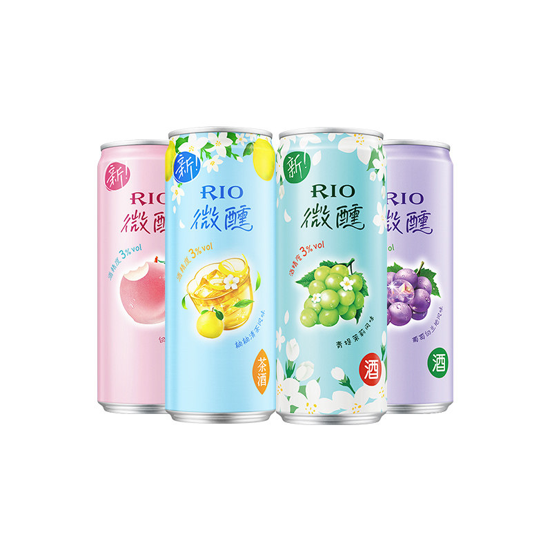 新品RIO锐澳预调鸡尾酒低度微醺330ml*4罐柚子酒果酒女士酒甜酒