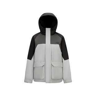 森马中国国家地理系列羽绒服男防雨防风三防外套情侣工装冬中长款