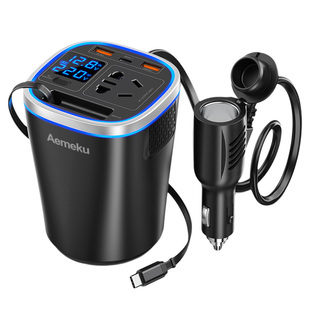 车载逆变器12V24V转220V充电器超级快充汽车点烟器转换插座大功率