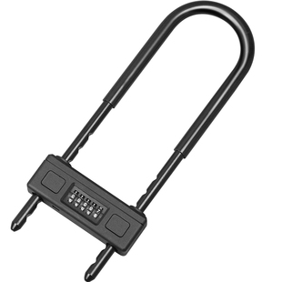 密码锁玻璃门u型锁家用门锁挂锁u形双门插锁大门门店店面商铺防盗