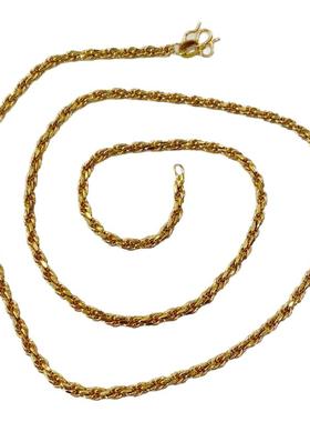 沙金百搭镀金锁骨链久不