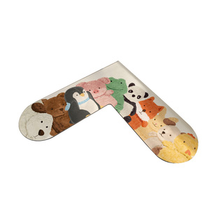 L型浴室地垫卫生间硅藻泥吸水脚垫卫浴门口防滑防摔厕所速干地毯