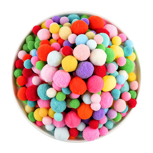 毛球高弹毛毛球diy饰品材料儿童手工制作毛绒球创意装饰幼儿园A3