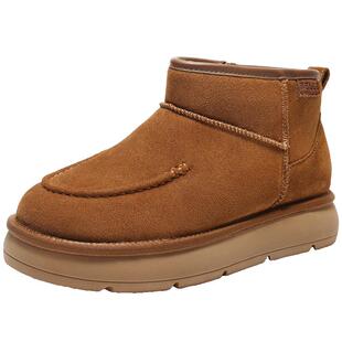 「雪布布」百丽男士厚底雪地靴男冬新款休闲保暖东北靴子A2313DD5