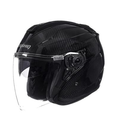 马鲁申双镜片摩托车四季碳纤头盔