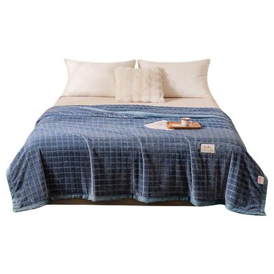 无印良品牛奶绒毛毯加厚冬季