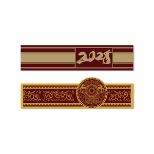 雪茄标签防爆修复脚标20个装烫金浮雕异形定做不干胶自粘定制贴纸