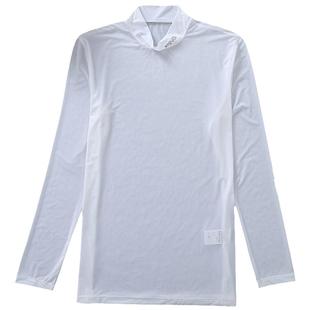韩版高尔夫服装夏季防晒T恤男冰丝打底上衣长袖高领薄款骑行修身