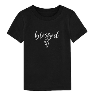 Blessed Religious Christian Kids T Shirt小孩信仰短袖T恤纯棉