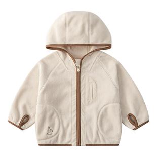 嫚熙婴童套装男女宝宝保暖摇粒绒上衣外套马甲儿童裤子春季夹克