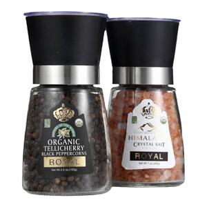 牛排玫瑰粉红腌料海盐现磨原粒黑胡椒牛排调料低脂健身