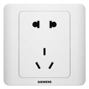 西门子开关插座面板远景雅白色家用一开五孔16a空调86型带usb墙壁