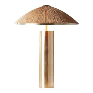 复古时尚奢华中国风圆芯藤条台灯网红酒店民宿样板房定制床头台灯