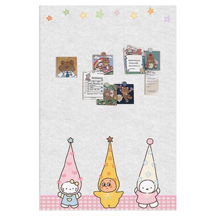 毛毡板毛毡墙贴照片墙背景板毛粘幼儿园教室文化墙面装饰创意星星人软木板相片墙拍立得书桌高级感客厅留言板