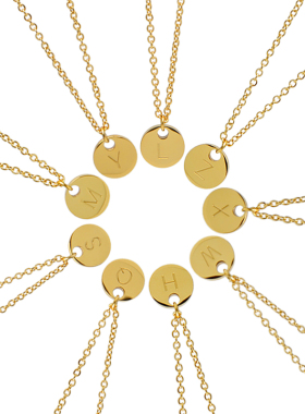 ins不掉色小众设计网红字母项链