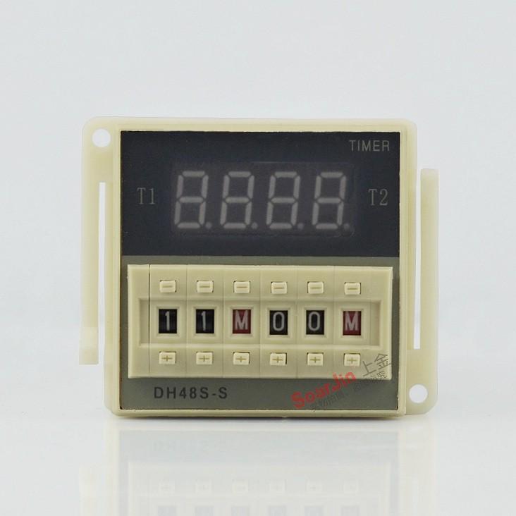 DH48S-S数显时间继电器循环控制1Z单组-2Z两路延时控制器开关H5CN
